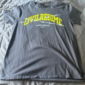 Civil Regime Gray Graph T-Shirt “Blooming Through Chaos”